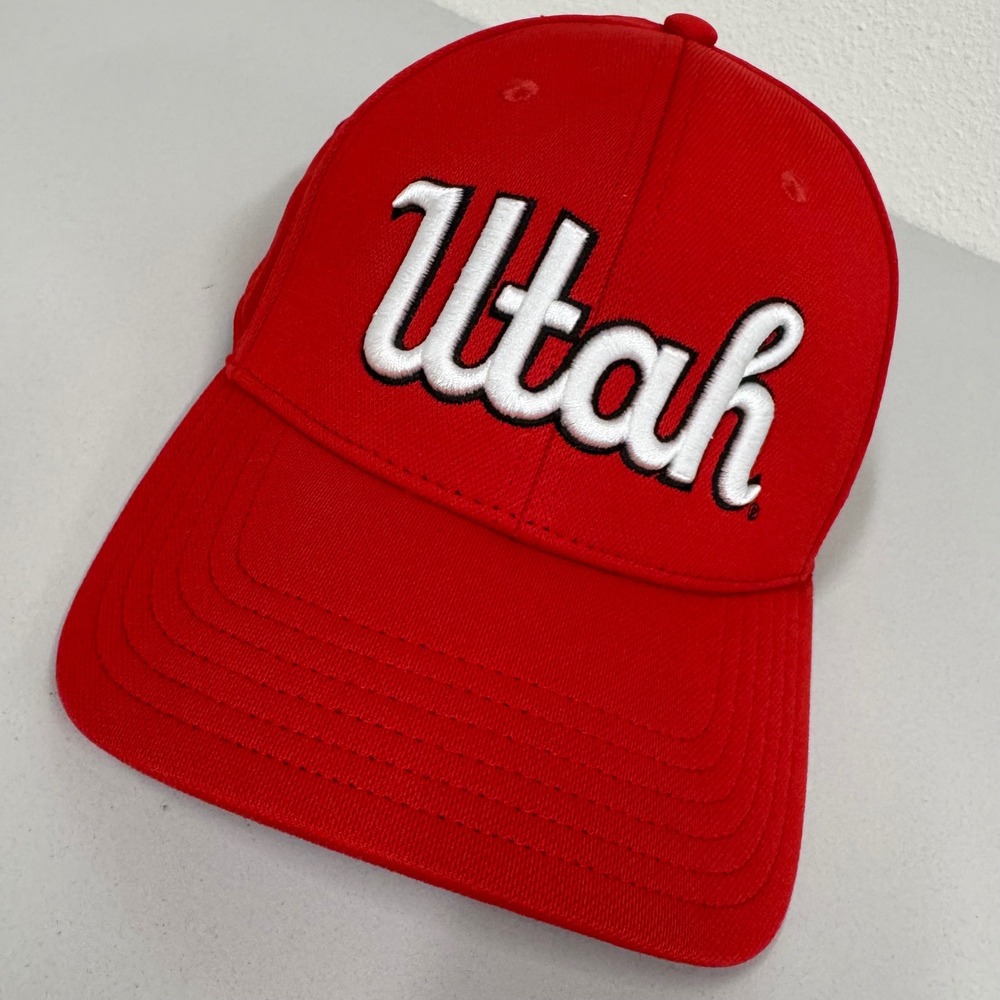 Under Armour Utah Utes Hat Mens OSFA Red Excellent Adjustable Cap UH504M FW2023